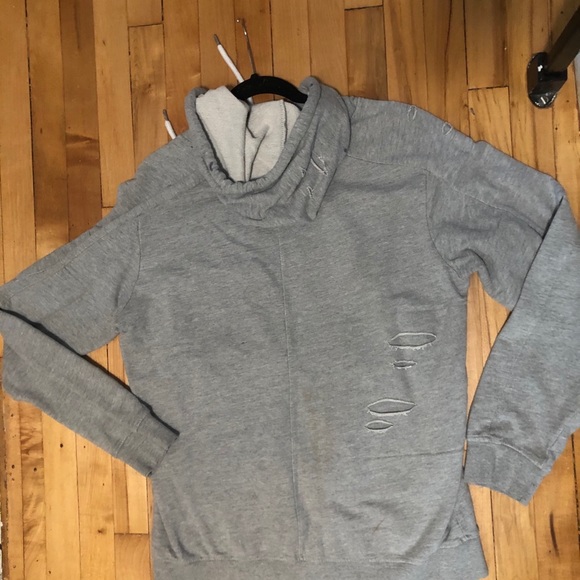 Men’s Distressed Hoodie - Picture 2 of 3